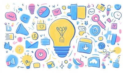 Abstract Illustration of Ideas & Creativity