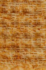 close up of shredded wheat cracker texture