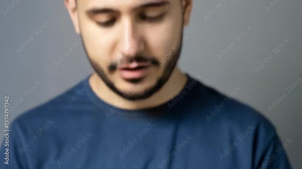 Poster Person holding a phone displaying a payment failed message on a transparent screen overlaying it