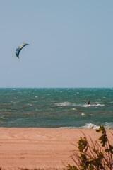  Kitesurf Kite Surf Vento Esporte Velejo Praia Pre&aacute; Cear&aacute; Nordeste Brasil Mar Ondas Prancha Atleta Adrenalina Competi&ccedil;&atilde;o Natureza Ver&atilde;o Turismo Ver&atilde;o Ativo Onda Surfar