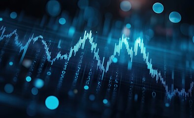 Abstract financial data visualization