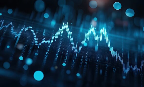 Abstract financial data visualization