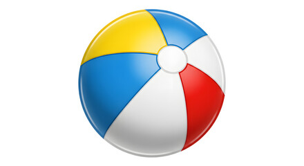 Naklejka premium Colorful Beach Ball Illustration on White Background for Summer Fun