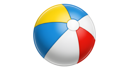 Colorful Beach Ball Illustration on White Background for Summer Fun