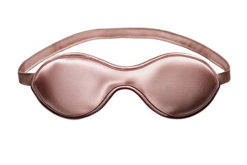 Pink eye mask with a gold strap isolated