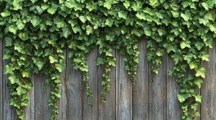Ivy on Wooden Fence