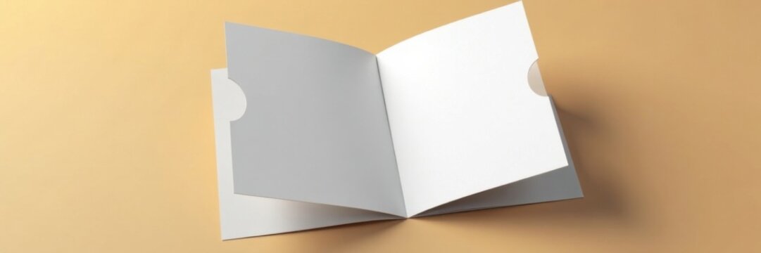 "Professional Folder Mockup with Die Cut Edge" , vector, branding