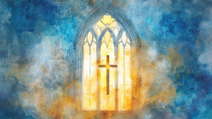 Obraz premium Cross in Cathedral