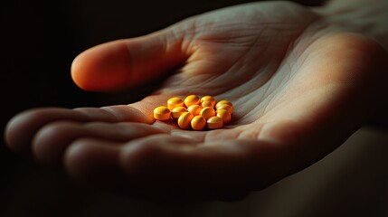 Pills in hand, symbolizing choices in healthcare treatments. 