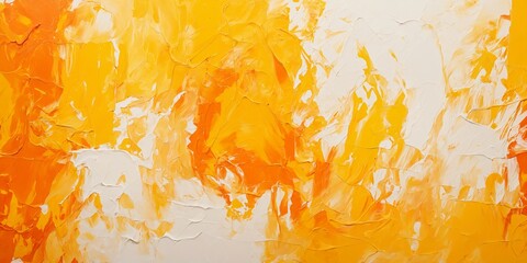 Orange Yellow White Abstract Impasto Painting