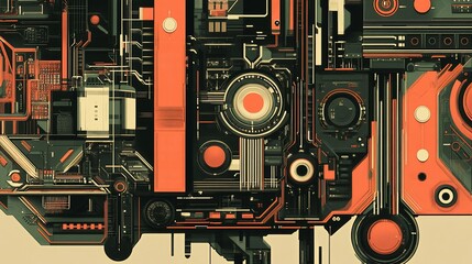 Fototapeta premium Cybernetic Module Array suitable for editorial use