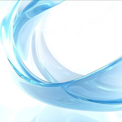 Dynamic abstract blue curve shape White background designed specifically for sports Graphic animation Use octane rendering engine The key is establish Elegant and s