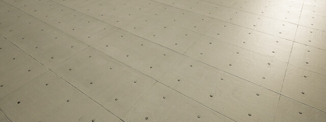 Concept or conceptual solid beige background of poured concrete texture floor as a modern pattern layout. A 3d illustration metaphor for construction, architecture, urban and interior design