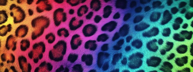 Obraz premium Abstract colorful leopard fur pattern texture as background, design elements.