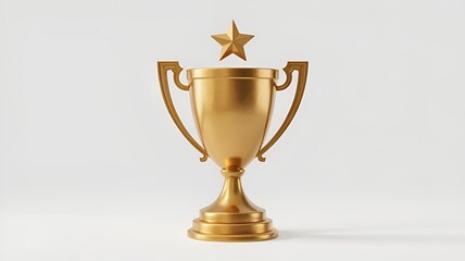 gold cup isolated on white