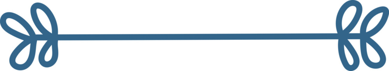 Fototapeta premium Simple Decorative Line with Loops