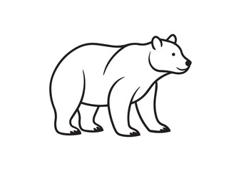 Fototapeta premium Bear silhouette Vector