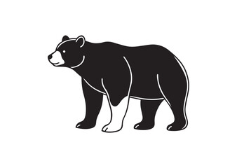 Fototapeta premium Bear silhouette Vector