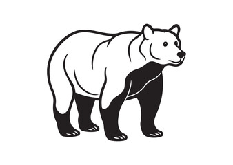 Obraz premium Bear silhouette Vector