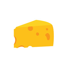 Vector illustration of cheese in cartoon flat style. Cartoon cutted parmesan, brie triangle, mozzarella, gouda cheddar and feta slices. Tasty dairy food product. Cheese vector set, parmesan cheddar
