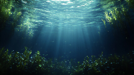 Fototapeta premium underwater data forests,