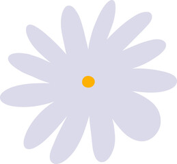 Hand Drawn Light Gray Daisy Flower for Subtle Decorative Themes
