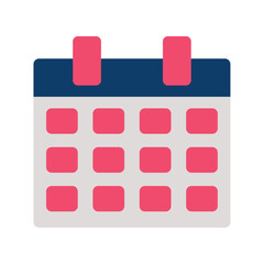Fototapeta premium Vector image of a calendar icon on a white background