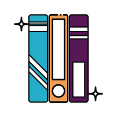 Vector image of books icon with white background