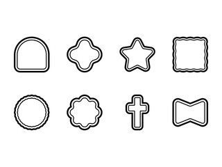 도형 프레임 아이콘 세트