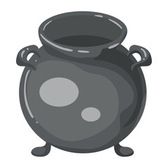 Cauldron icon vector image with a white background