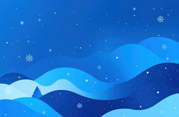 Blue background with snowflakes Christmas and New Year concept winter holiday wallpaper template for web banner or presentation Generative AI
