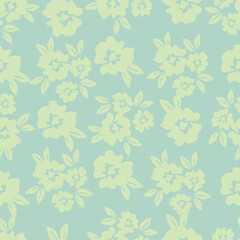 botanical floral vector seamless pattern with roses herbs and leaves big set background with flowers