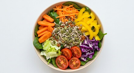 Vibrant Healthy Salad Bowls with Colorful Ingredients
