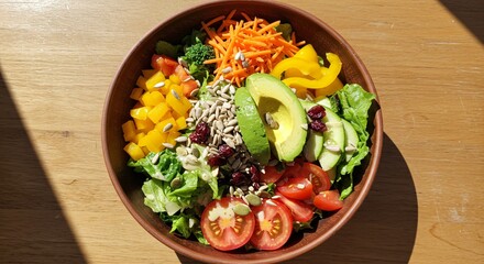 Vibrant Healthy Salad Bowls with Colorful Ingredients
