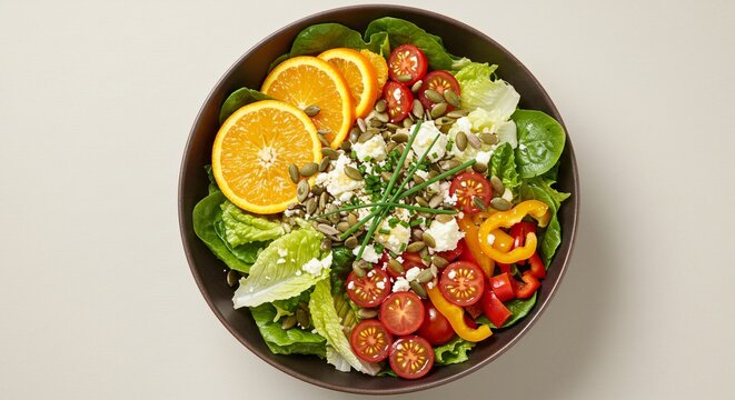 Vibrant Healthy Salad Bowls with Colorful Ingredients
