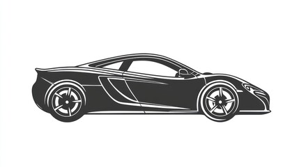 Obraz premium Side profile of a sleek modern sports car