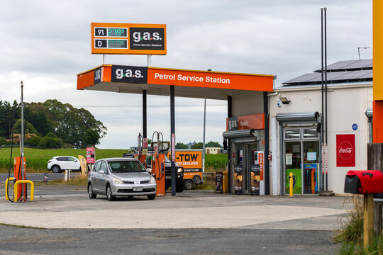 A rural petrol station in Matamata, New Zealand