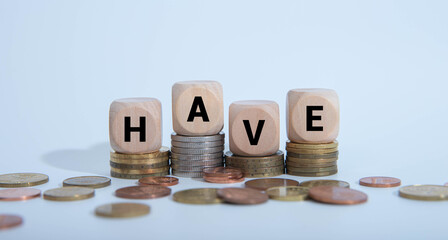 words Have written in wooden alphabet letters isolated