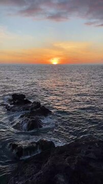sunset over the sea