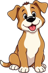  a illustrator vector dog with a white backround