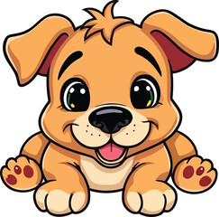 Fototapeta premium a illustrator vector dog with a white backround
