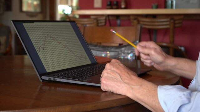 A man frustrated and angry over a drop in the stock market