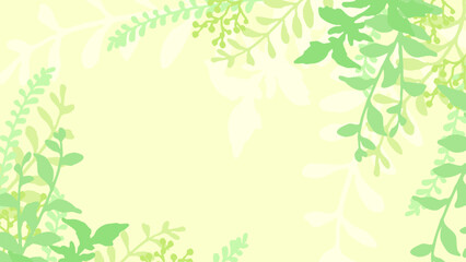 ナチュラルな雰囲気の植物のイラスト背景