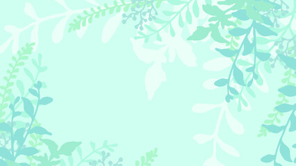 Fototapeta premium ナチュラルな雰囲気の植物のイラスト背景