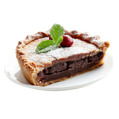 Chocolate Pie isolated on transparent background
