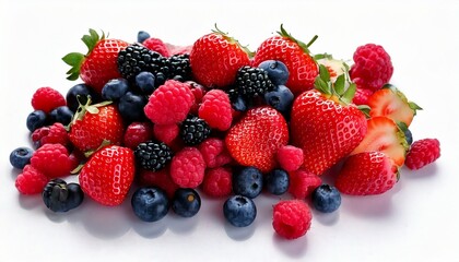 Obraz premium strawberries and blueberries
