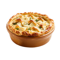 Chicken Pot Pie isolated on transparent background
