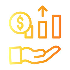 revenue Line Gradient Icon