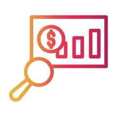 analysis Line Gradient Icon