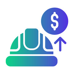 labor cost Gradient icon